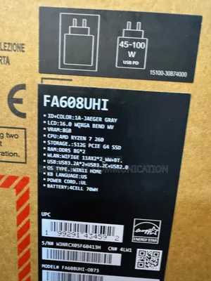 New Laptop Asus TUF Gaming A16 16GB SSD 512GB