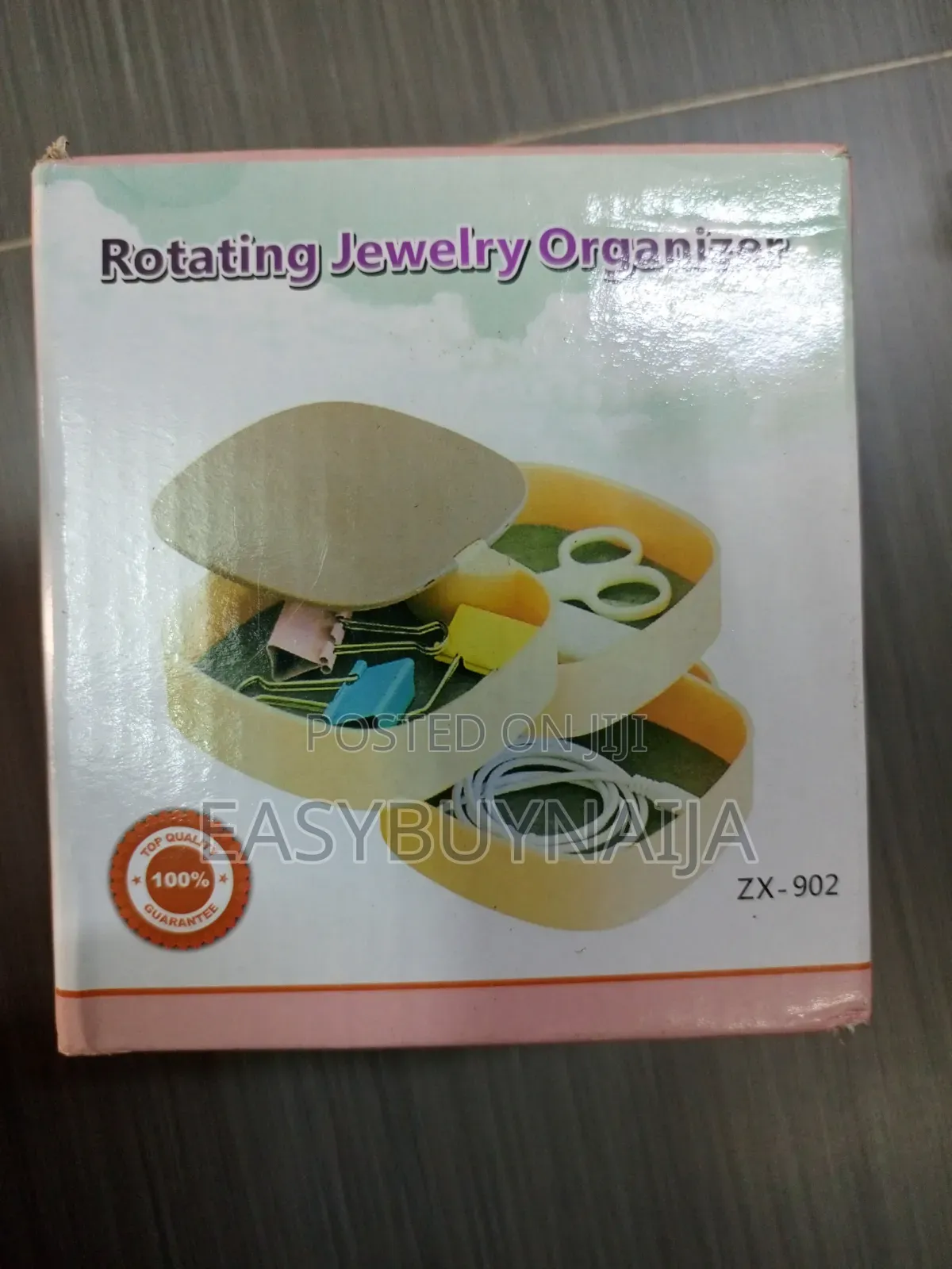 Rotating Jewelry Organizer With Mirror