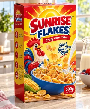 Corn Flakes Box Printing - Custom 500g Cereal Carton