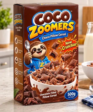 Kids Chocolate Cereal Box Printing - Full Colour 500g Carton