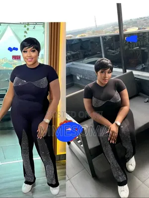 Female 2-Piece Crop Top &Leggings Set New Wears