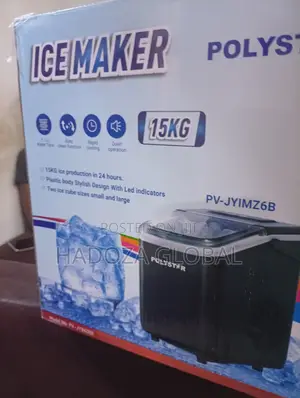 Polystar 15kg High-Capacity Ice Maker for Weekend Parties