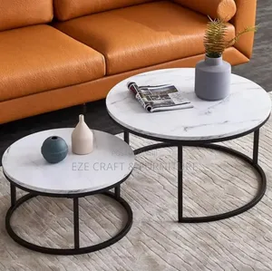 2in1 Black and White Marble Center Table