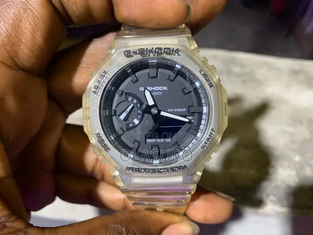Original Casio G-Shock GA-2100SKE Transparent - With Iron Box