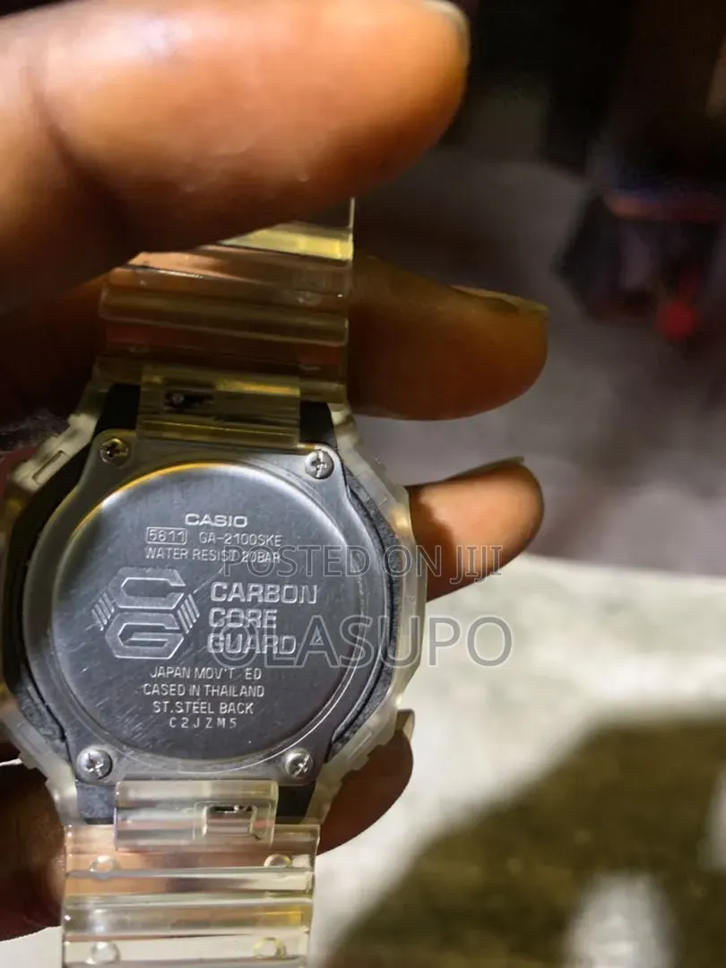 Original Casio G-Shock GA-2100SKE Transparent - With Iron Box