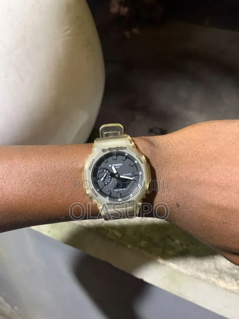 Original Casio G-Shock GA-2100SKE Transparent - With Iron Box