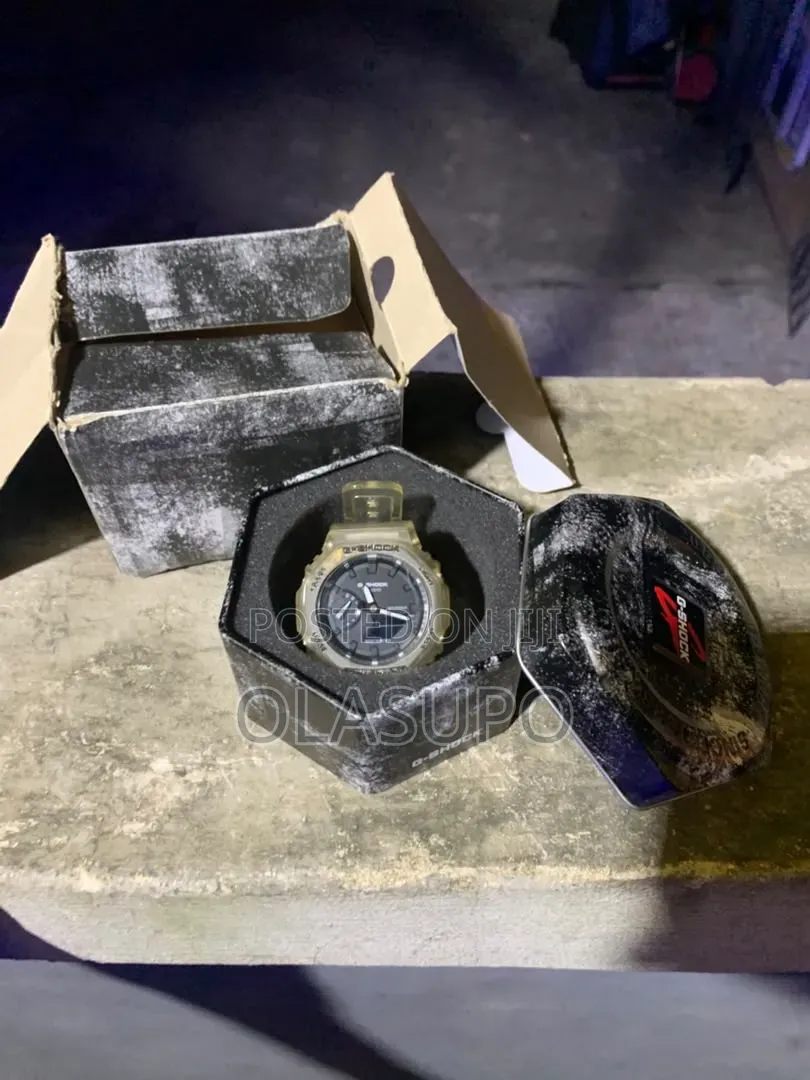 Original Casio G-Shock GA-2100SKE Transparent - With Iron Box