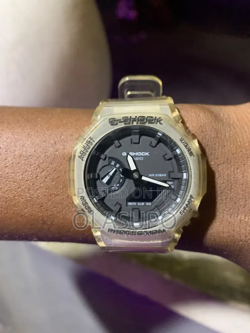 Original Casio G-Shock GA-2100SKE Transparent - With Iron Box