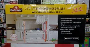 Rashnik 22inch 3 Layer Wooden Dish Drainer