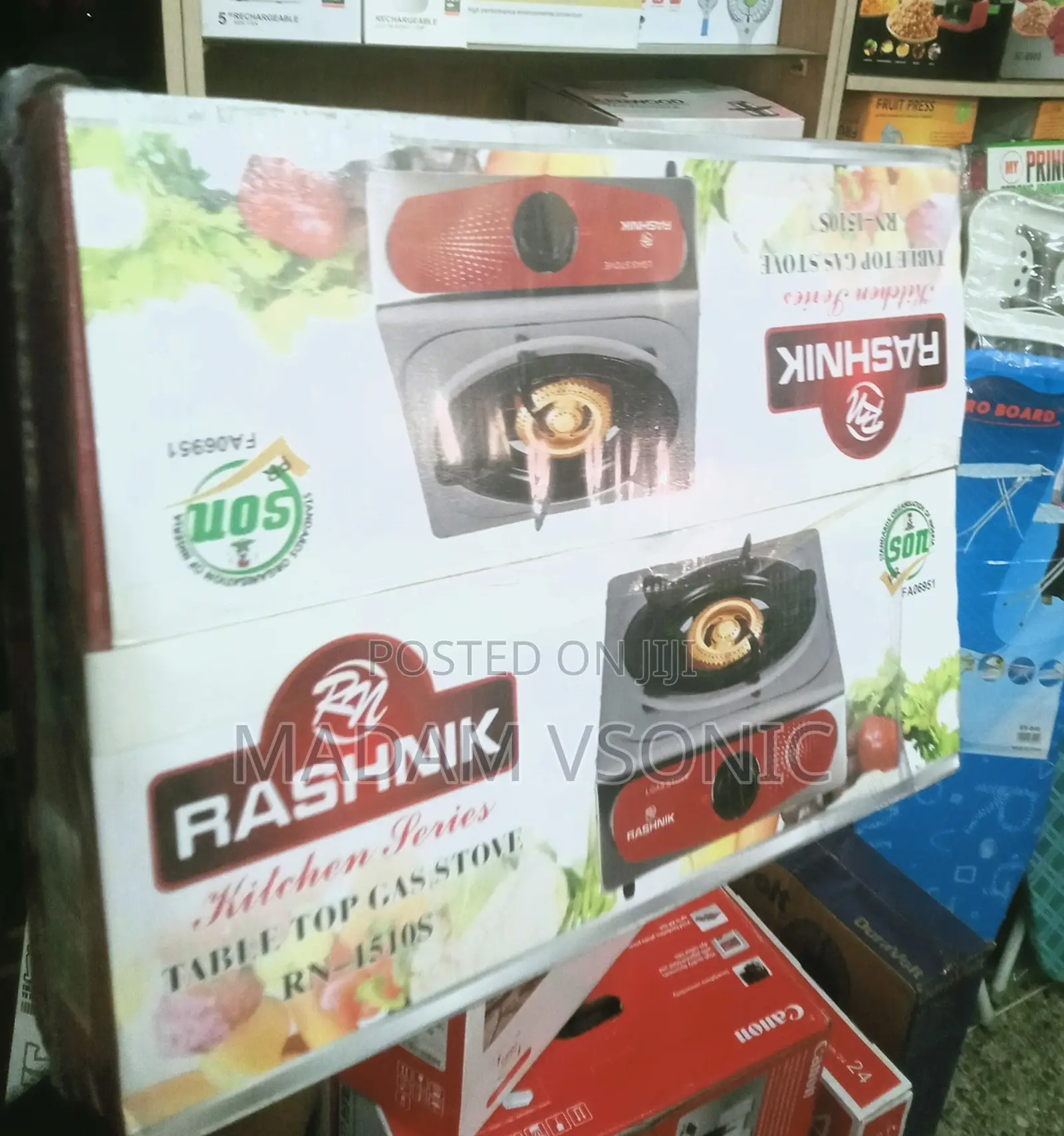 RASHNIK Table Top Single Burner Gas Stove RN-1510S