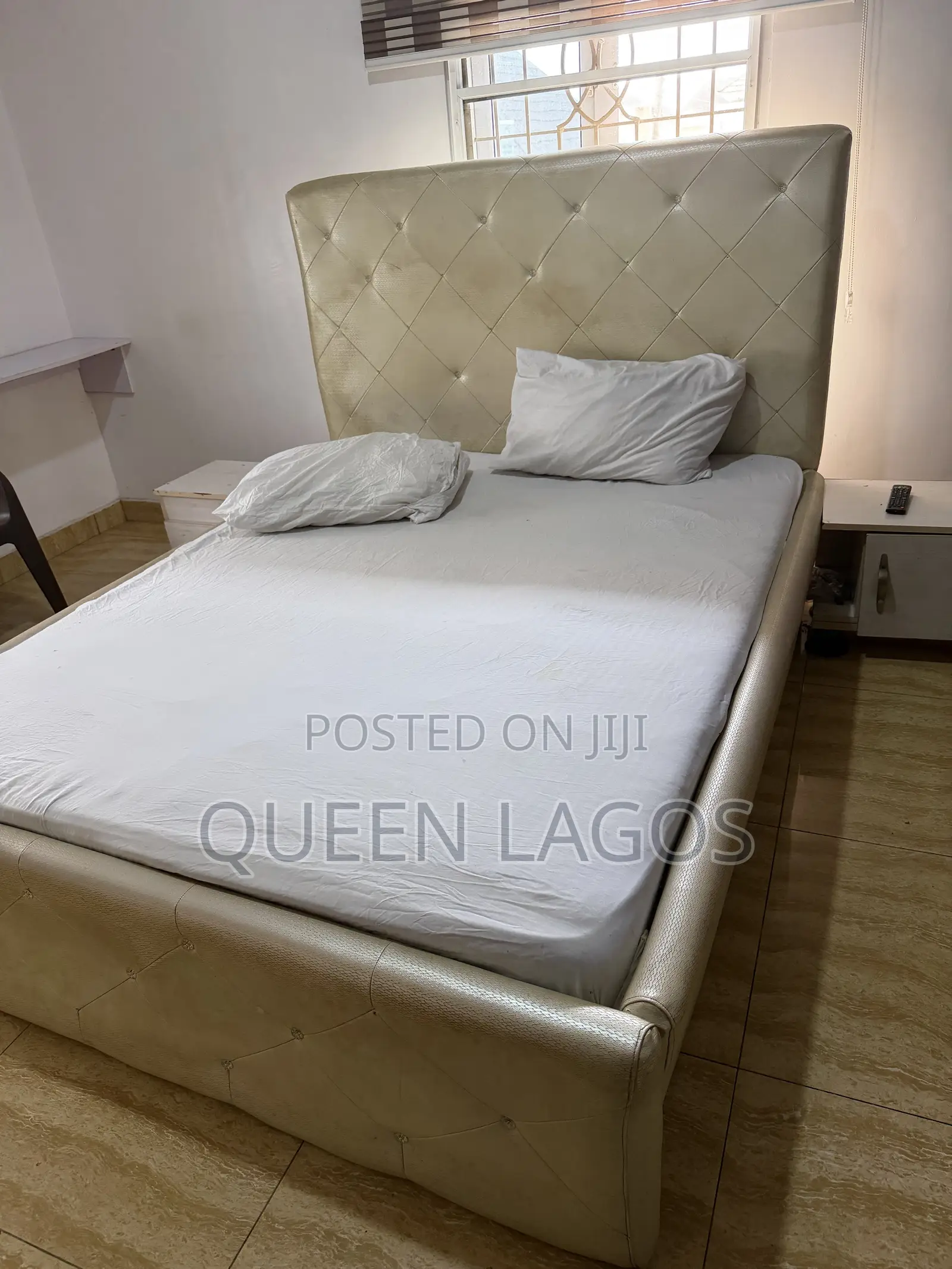 Leather 5x6 Bedframe and Mattress