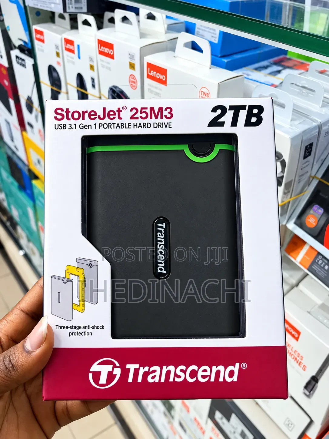 Transcend StoreJet 25M3 2TB External Hard Drive – USB 3.1 Portable HDD