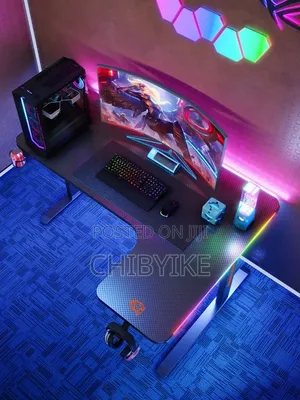 Gaming Office Table 1.4mtr Size - Black Colour Now Available