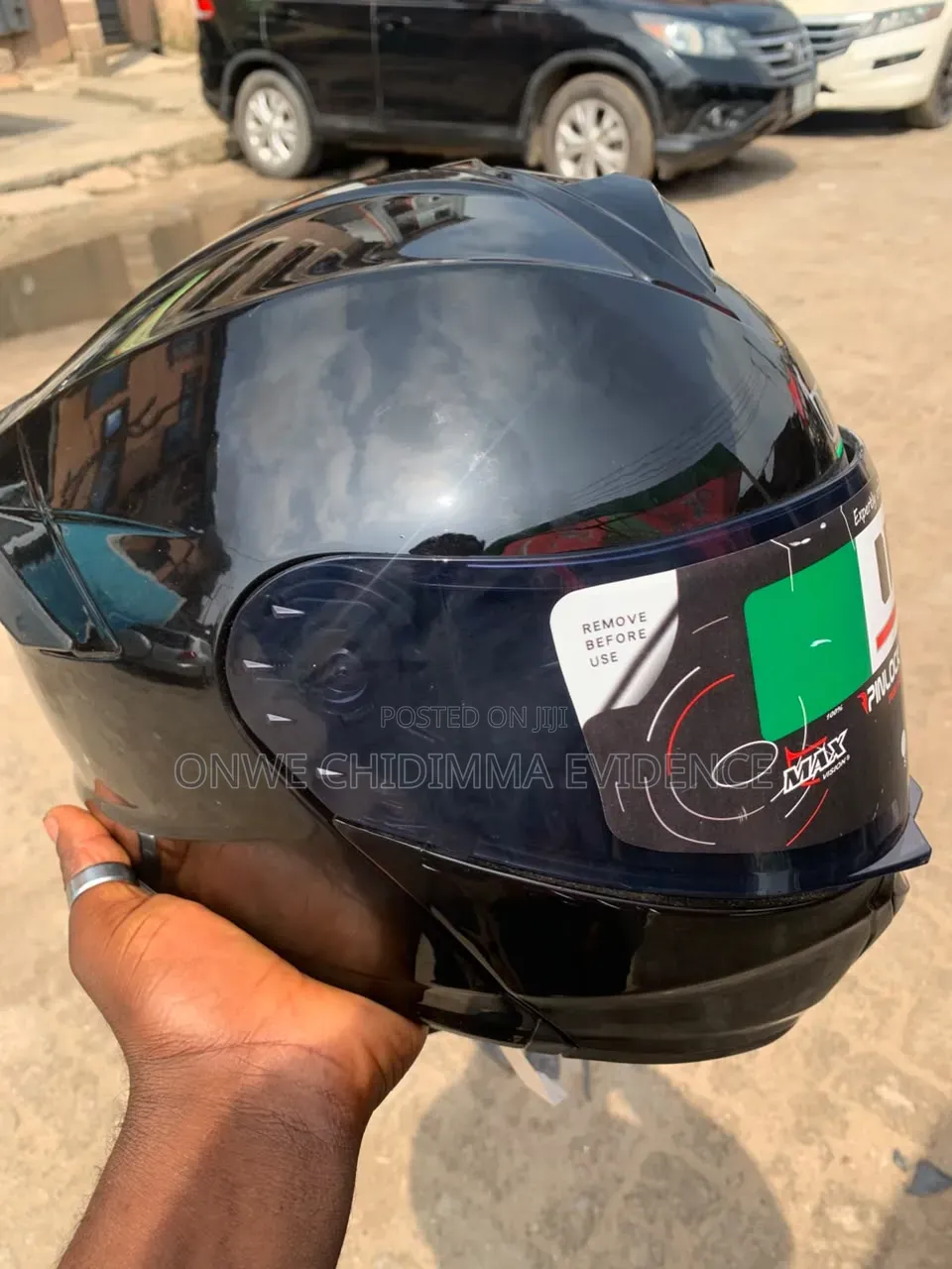 Shining Black Helmet