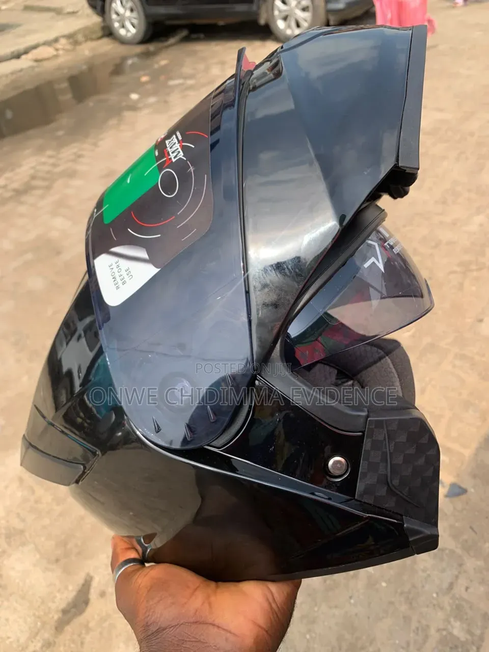 Shining Black Helmet