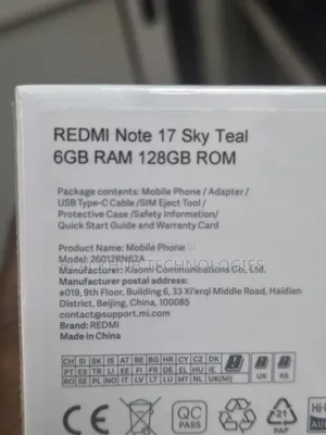 New Xiaomi Redmi Note 17 4G 128 GB Black