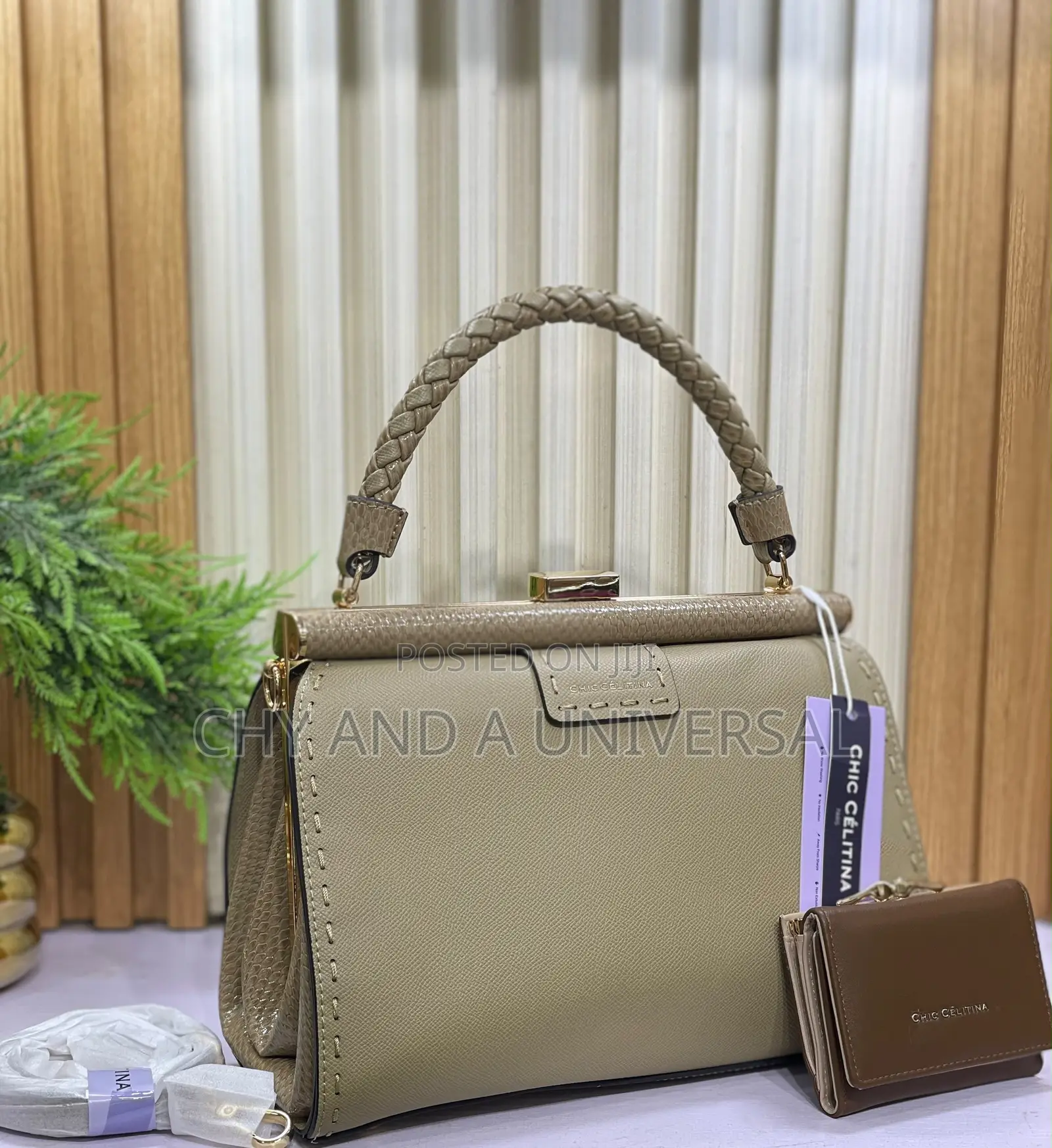 Chic Célitina Braided Top Handle Handbag