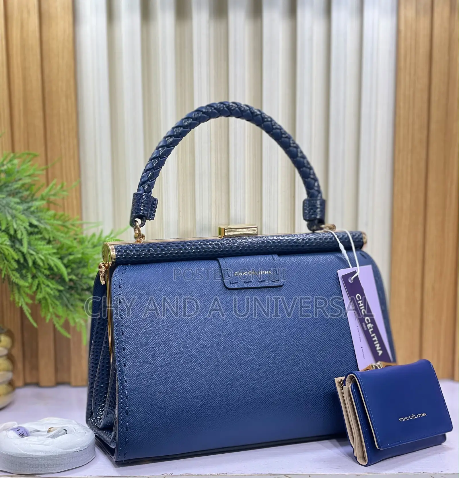 Chic Célitina Braided Top Handle Handbag