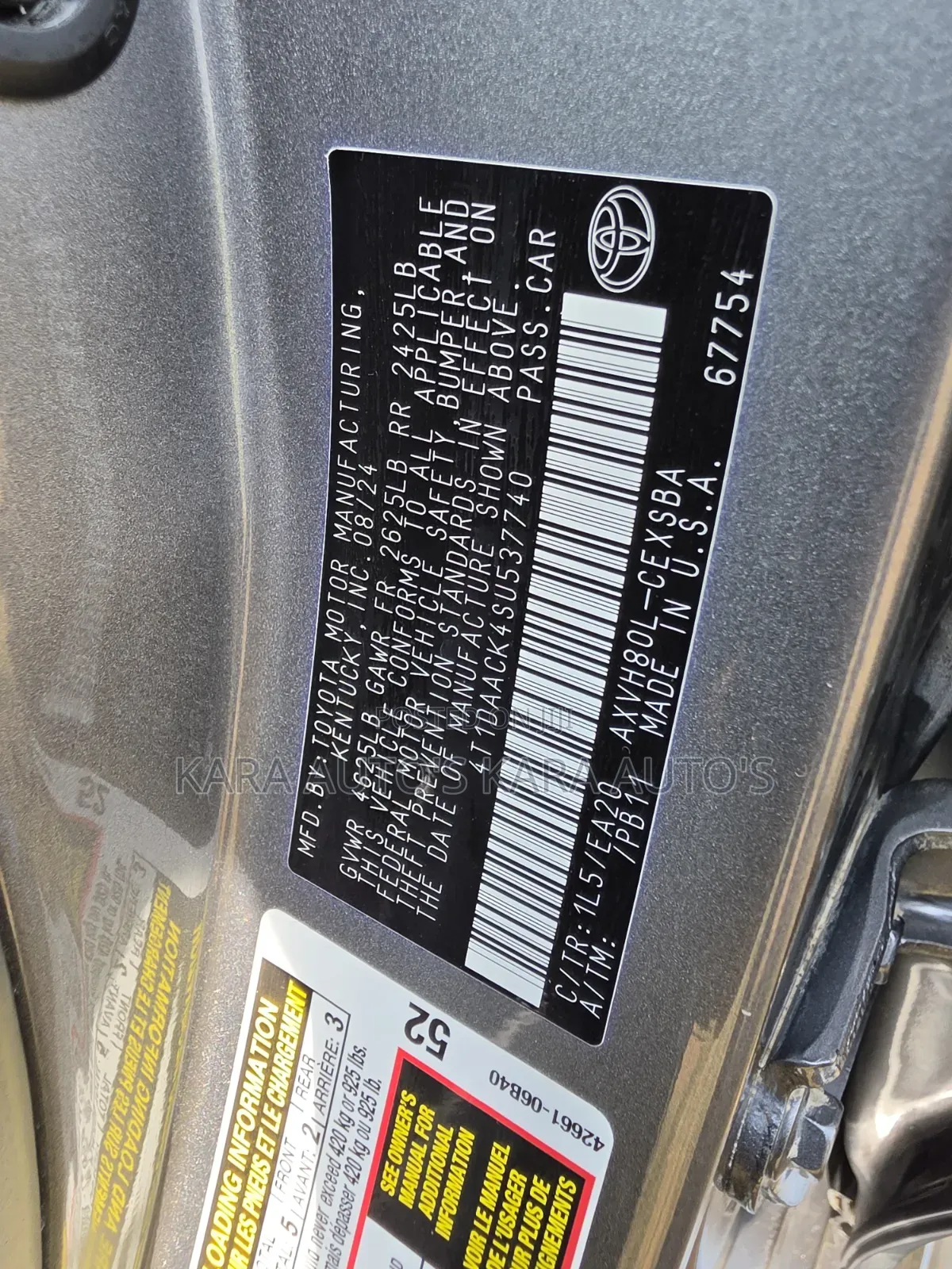 Toyota Camry SE 2025 Gray