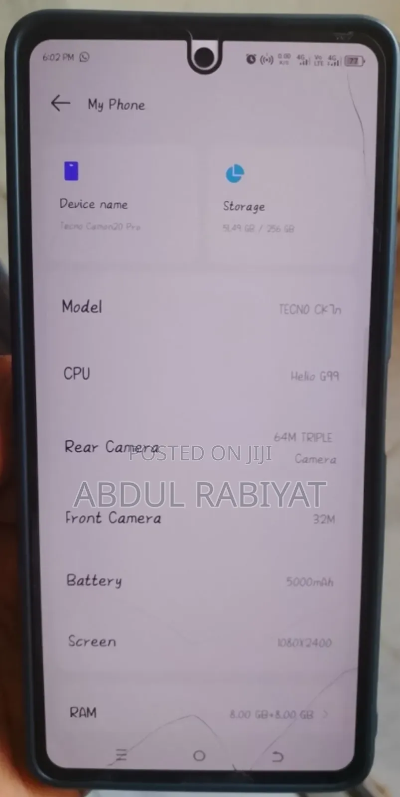 Tecno Camon 19 Pro 256 GB Blue