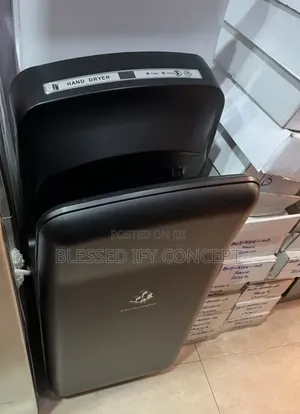 Automatic Black High-Speed, Double Sided Blade/Jet Air Hand Dryer