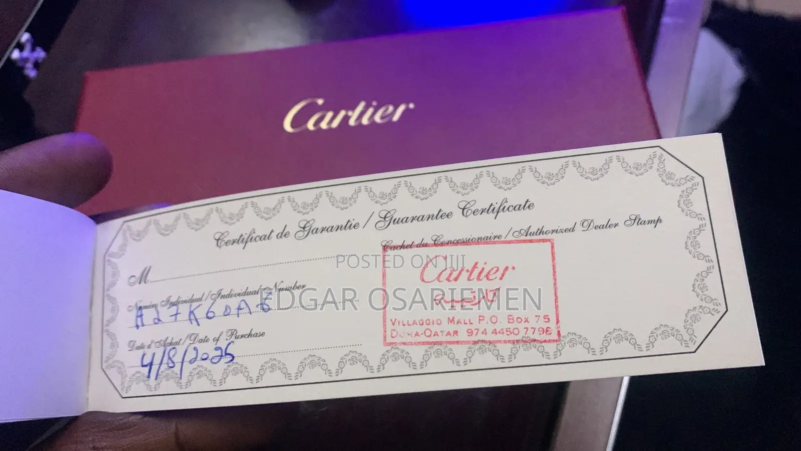 Original Cartier Glass