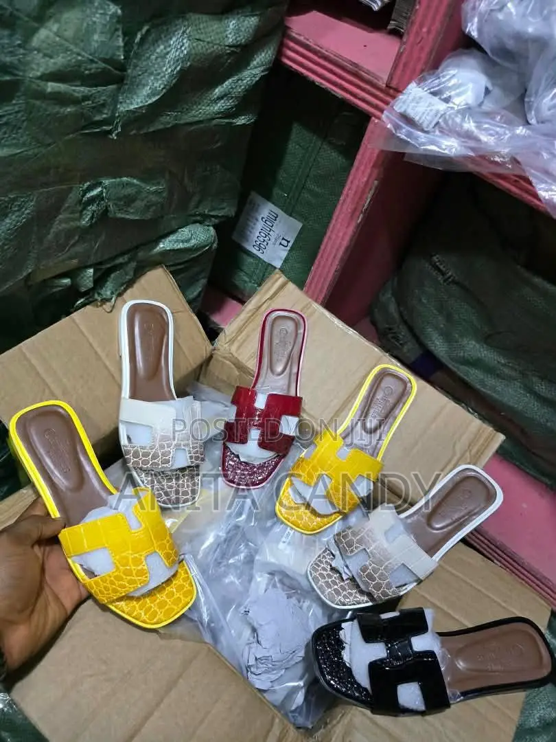 Hermes and Gucci Slippers