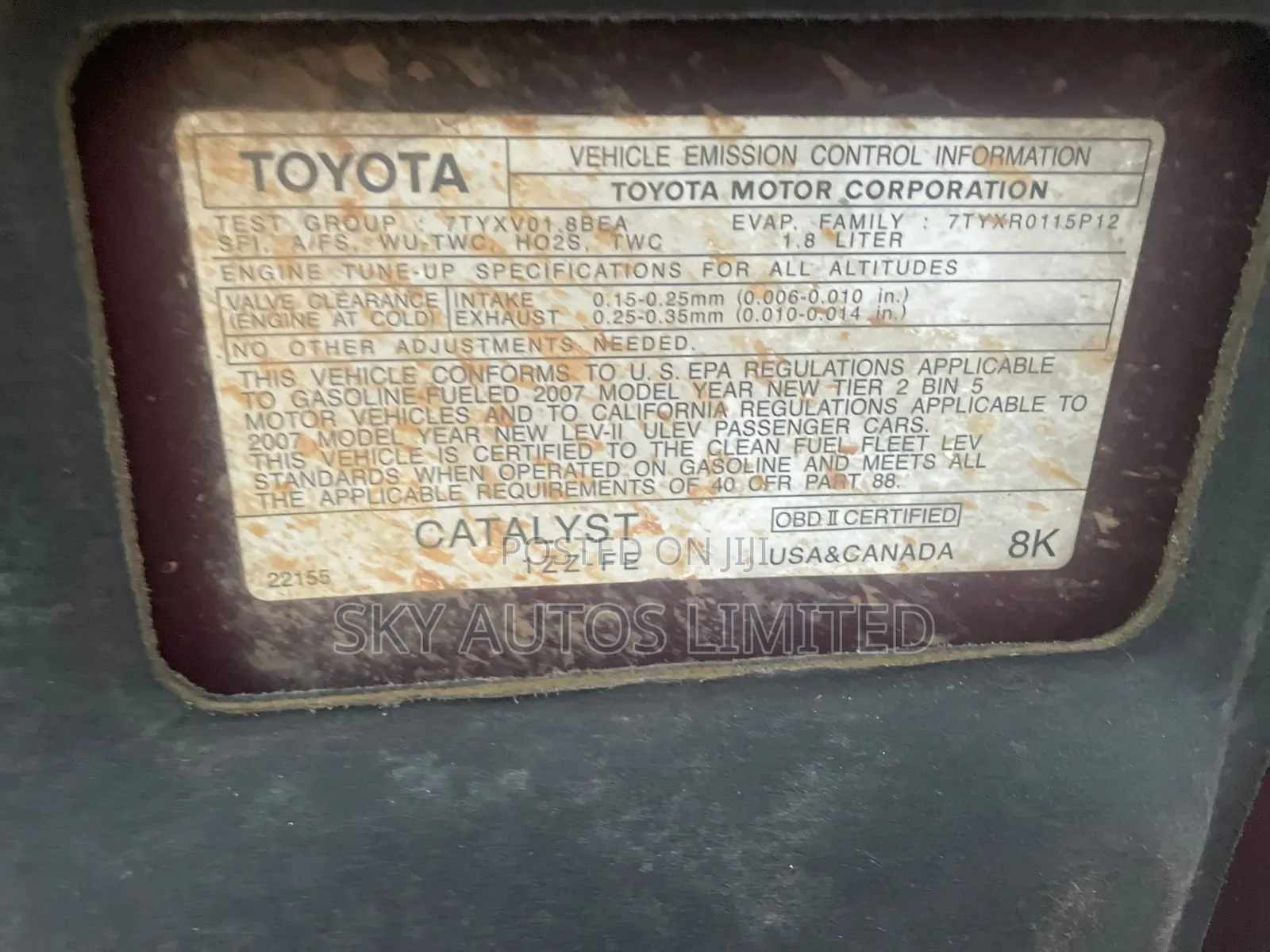 Toyota Corolla LE 2007 Red