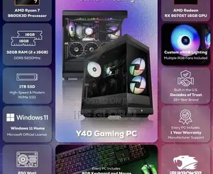 New Desktop Computer iBUYPOWER 16GB AMD Ryzen 7 SSD 1T