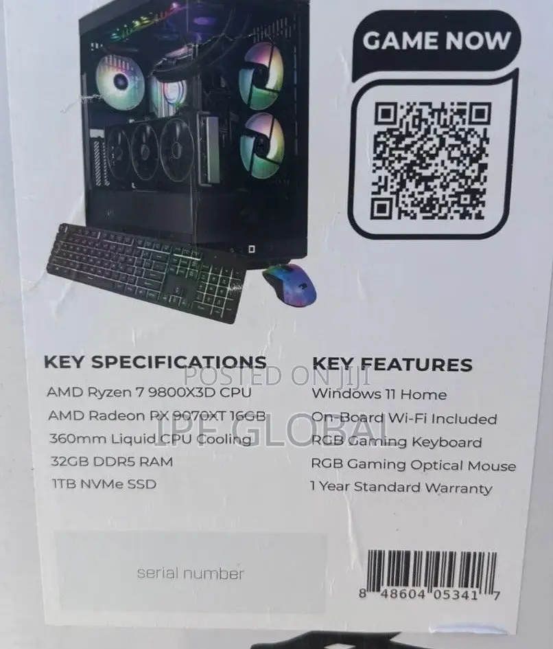 New Desktop Computer iBUYPOWER 16GB AMD Ryzen 7 SSD 1T