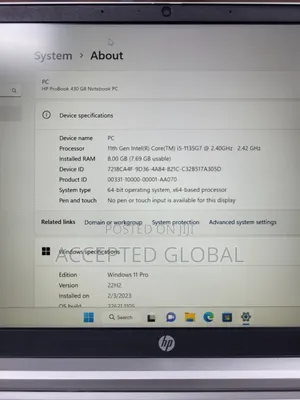 Laptop HP ProBook 430 G8 8GB Intel Core i5 SSD 256GB