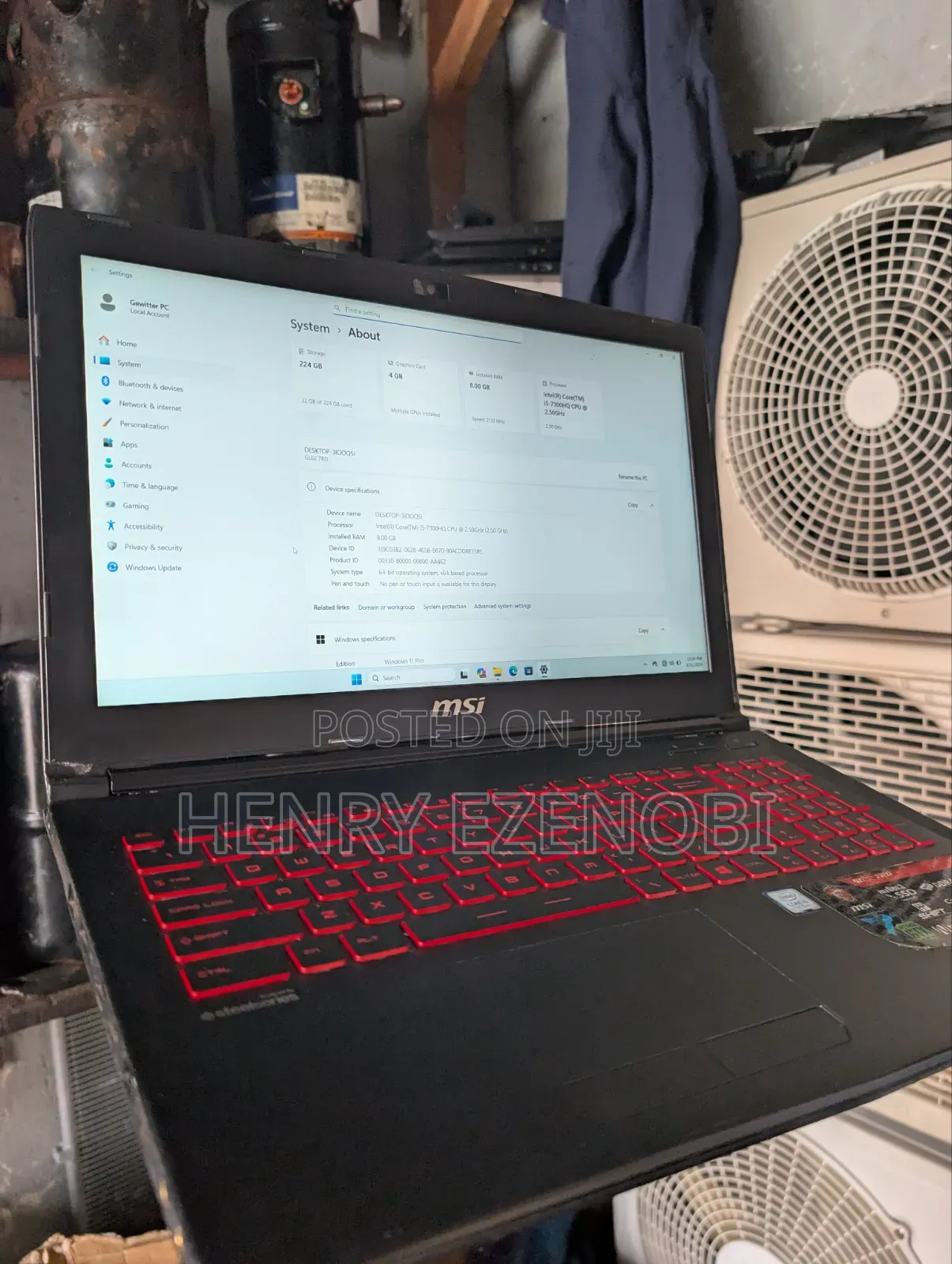 Laptop MSI GL62M 7RDX 8GB Intel Core i5 SSD 256GB