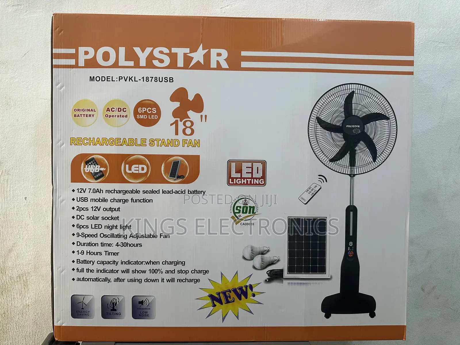 Polyester Rechargeable Fan