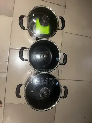 3-Piece Non-Stick Cooking Pot Set With Glass Lids