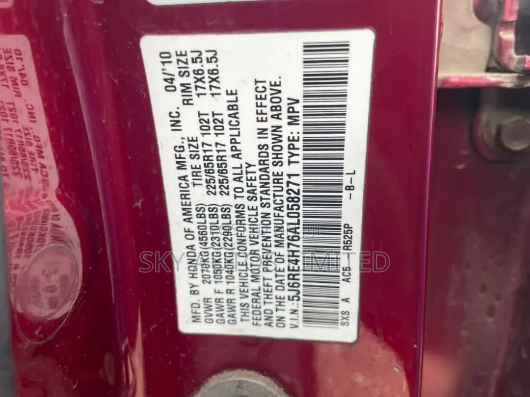 Honda CR-V 2010 Burgundy