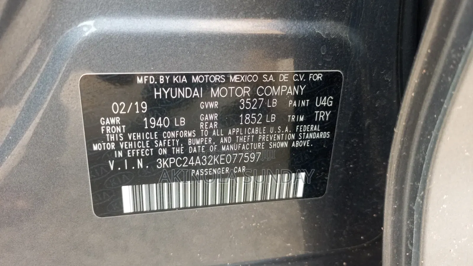 Hyundai Accent 2019 Gray