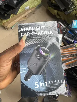5 in 1 Car Charger Available With Roof Light
