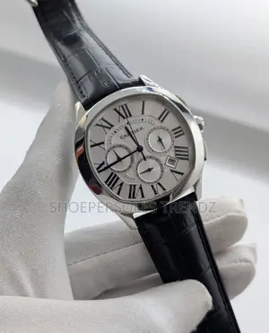 Cartier Chronograph Leather Strap Watch | Timeless Elegance