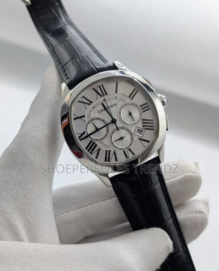 Cartier Chronograph Leather Strap Watch | Timeless Elegance