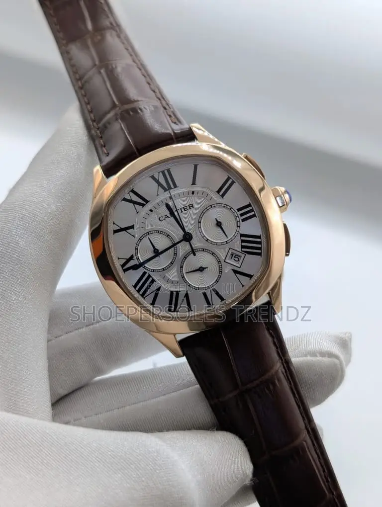 Cartier Chronograph Leather Strap Watch | Timeless Elegance