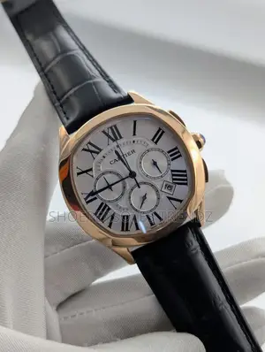 Cartier Chronograph Leather Strap Watch | Timeless Elegance