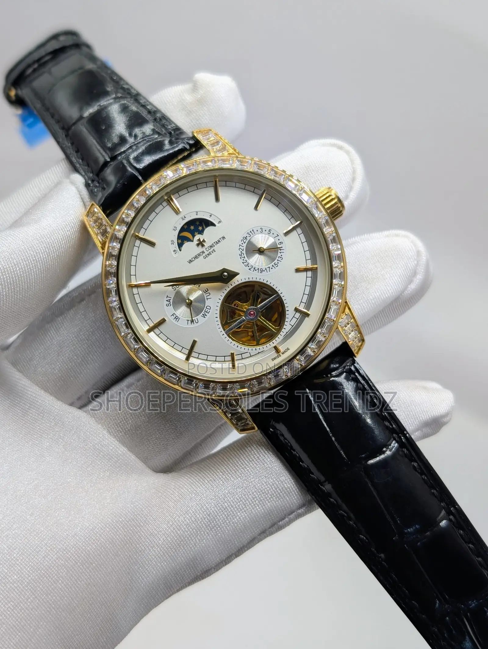 Vacheron Constantin Leather Watch | Diamond-Inspired Elegance & Luxury