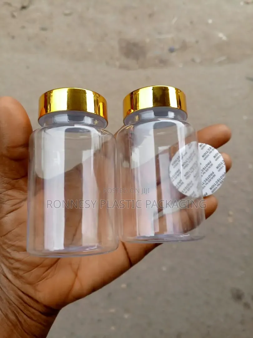 Transparent Capsule Jar for Pills, Capsules & Supplements