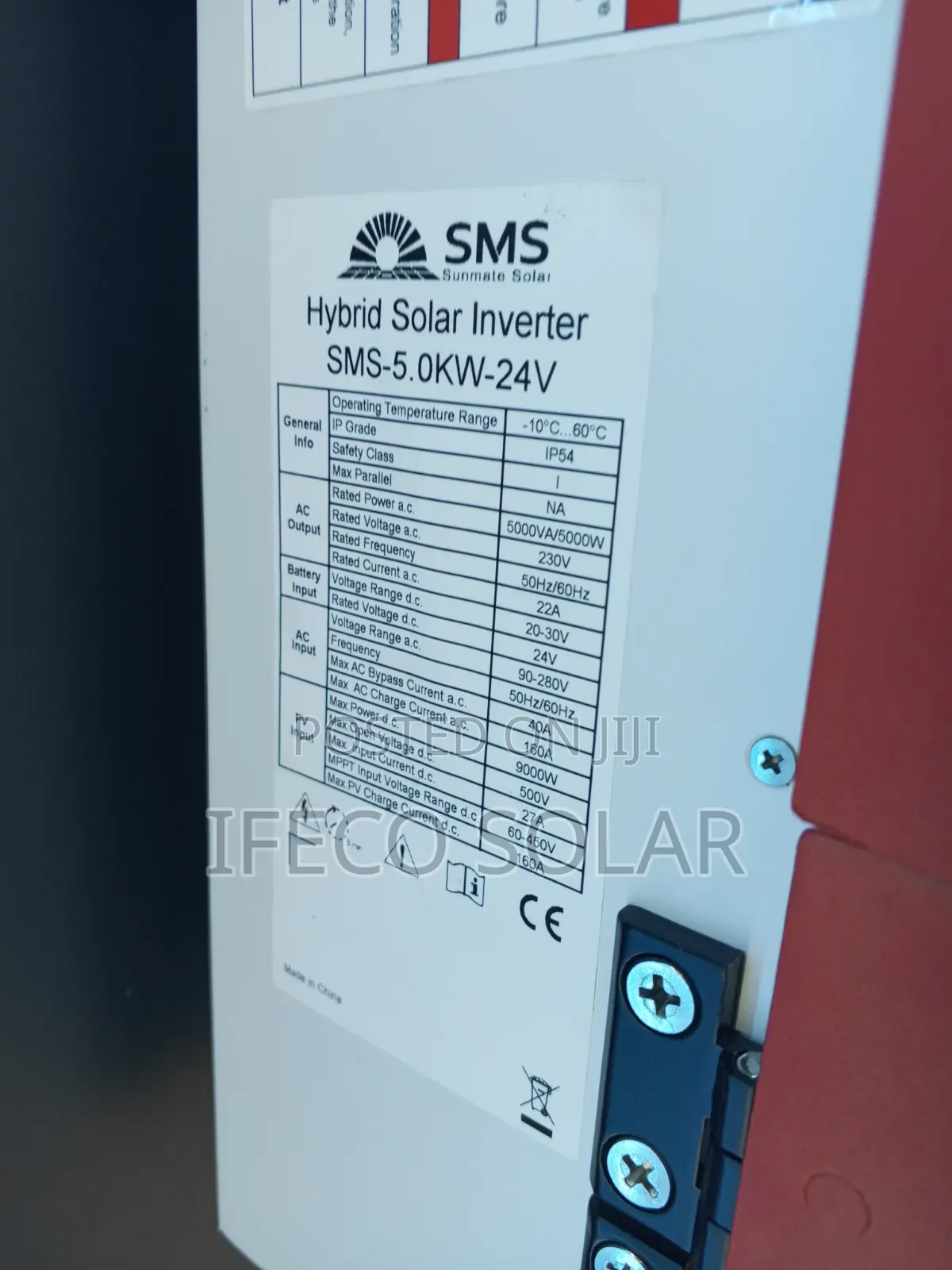 SMS 5kva 24v IP54 Solar Inverter