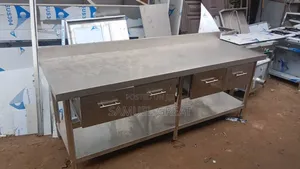 Stainless Steel Table With Drawer