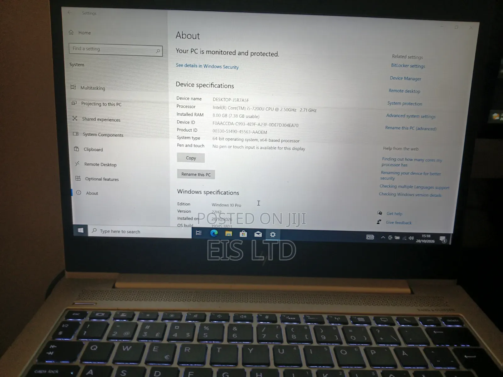 Laptop HP EliteBook 830 G5 8GB Intel Core i5 SSD 256GB