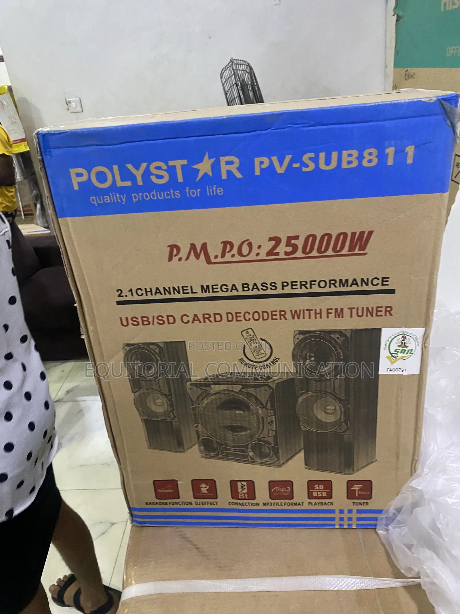 Pv-Sub811 Polystar Mini Hi-Fi Speaker System With Bluetooth