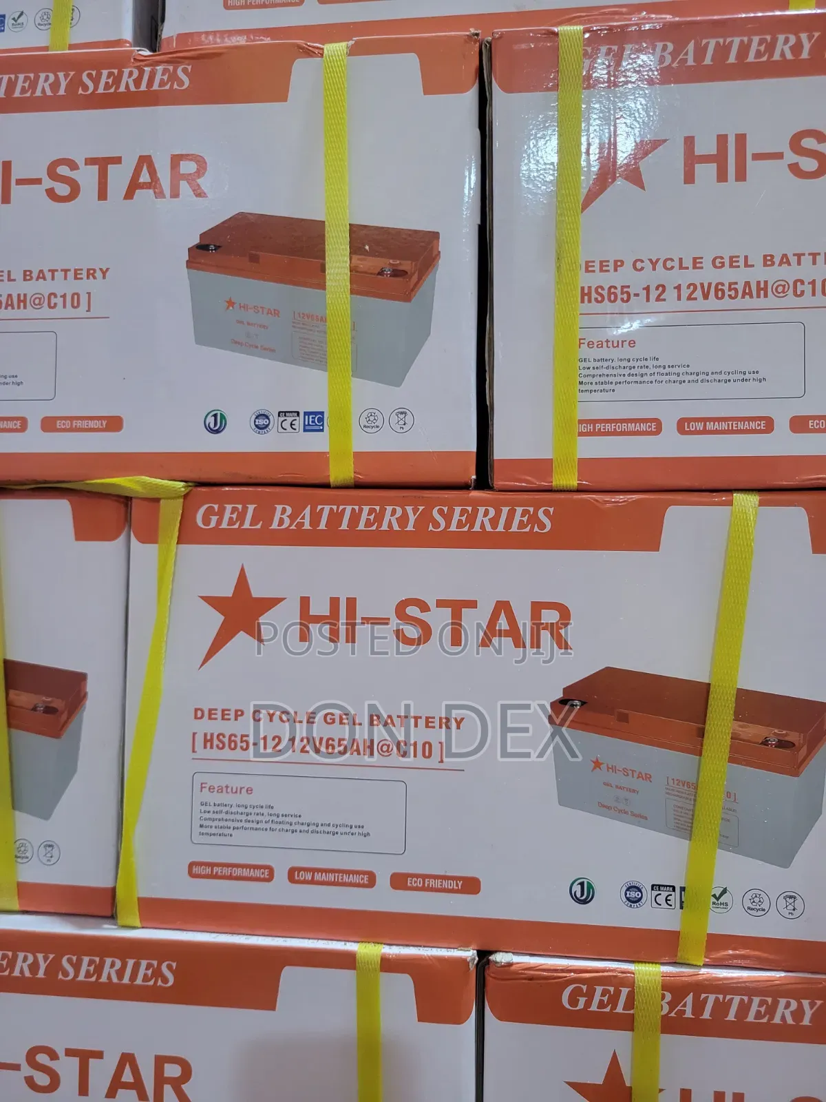 65Ah 12v Hi - Star Gel Battery