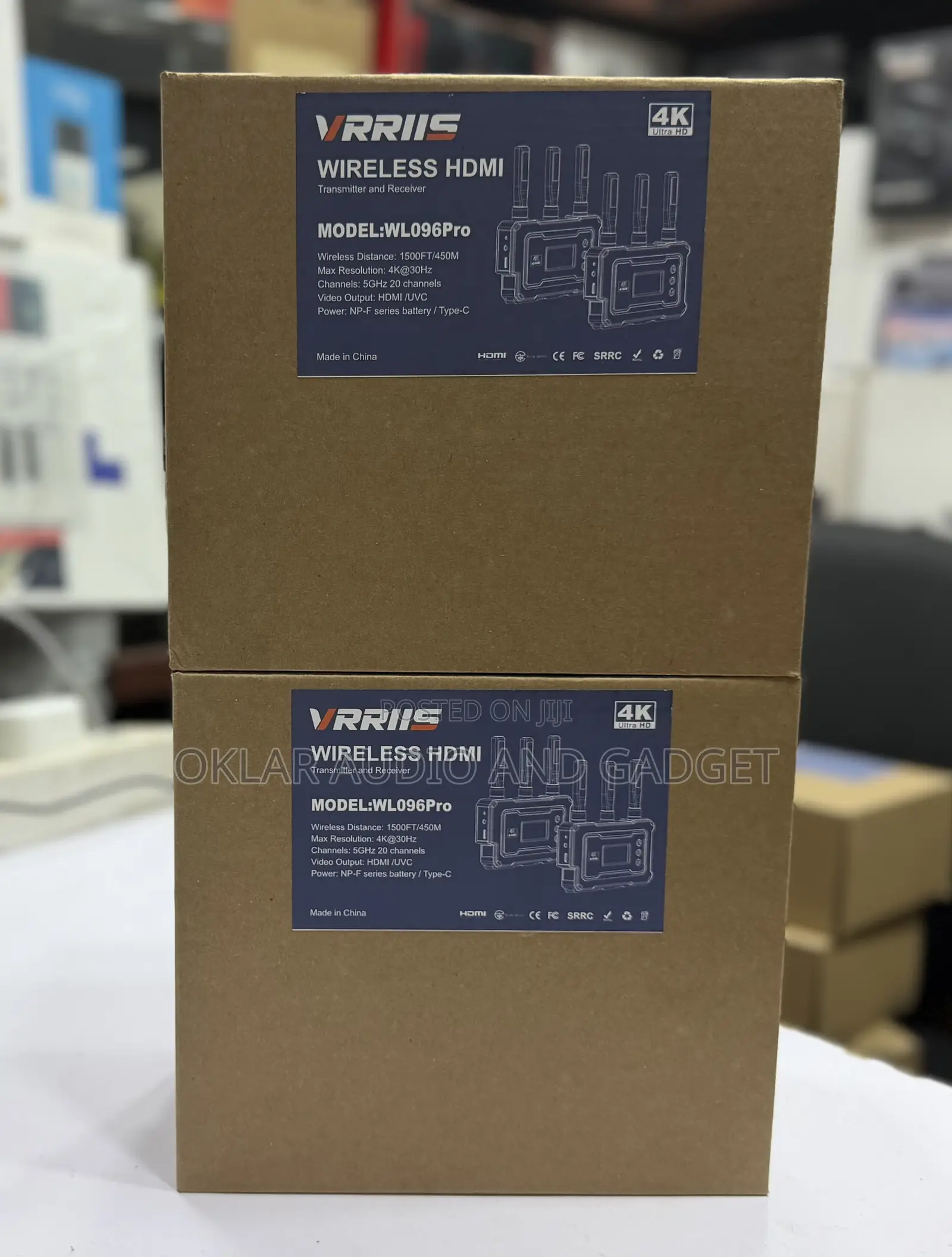 Vrriis Wl096Pro 4k Wireless HDMI Transmitter and Receiver