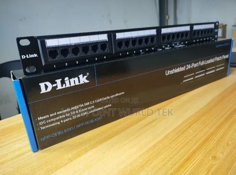 D-Link Unshielded 24-Port Full-Loaded Patch Panel (Cat6)